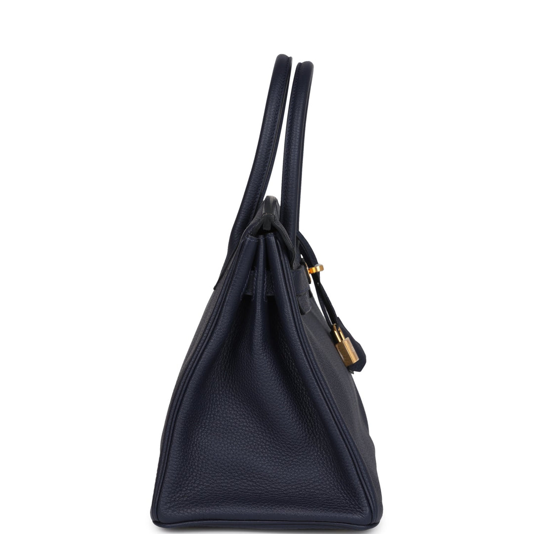 Hermes Birkin 30 Bleu Nuit Togo Gold Hardware