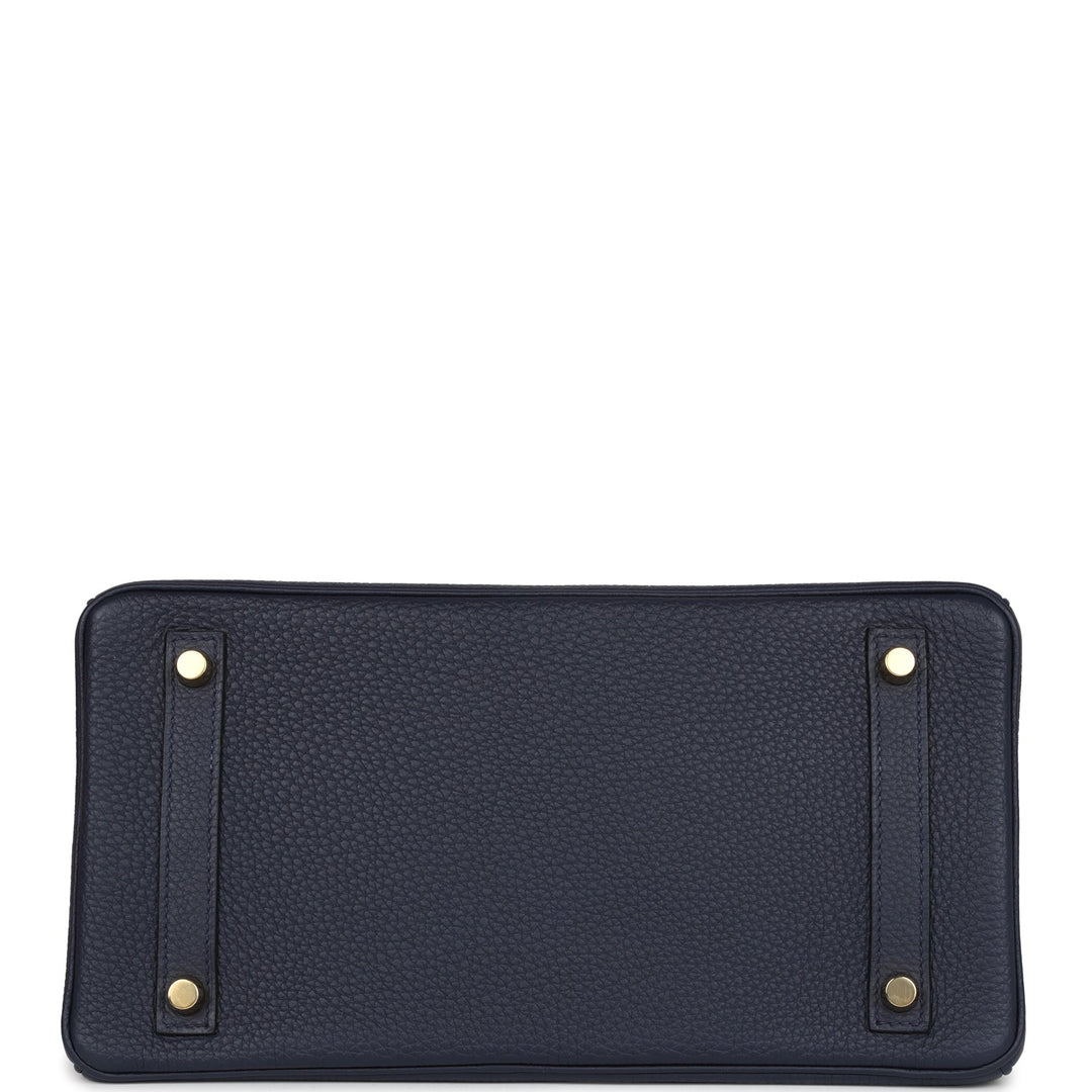 Hermes Birkin 30 Bleu Nuit Togo Gold Hardware