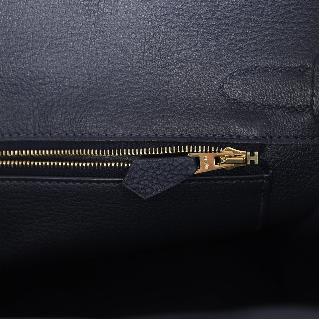 Hermes Birkin 30 Bleu Nuit Togo Gold Hardware
