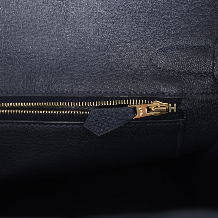 Hermes Birkin 30 Bleu Nuit Togo Gold Hardware