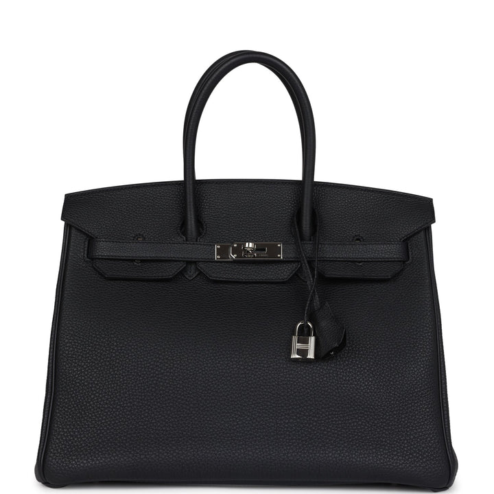 New Hermes Birkin 35 Black Togo Palladium Hardware