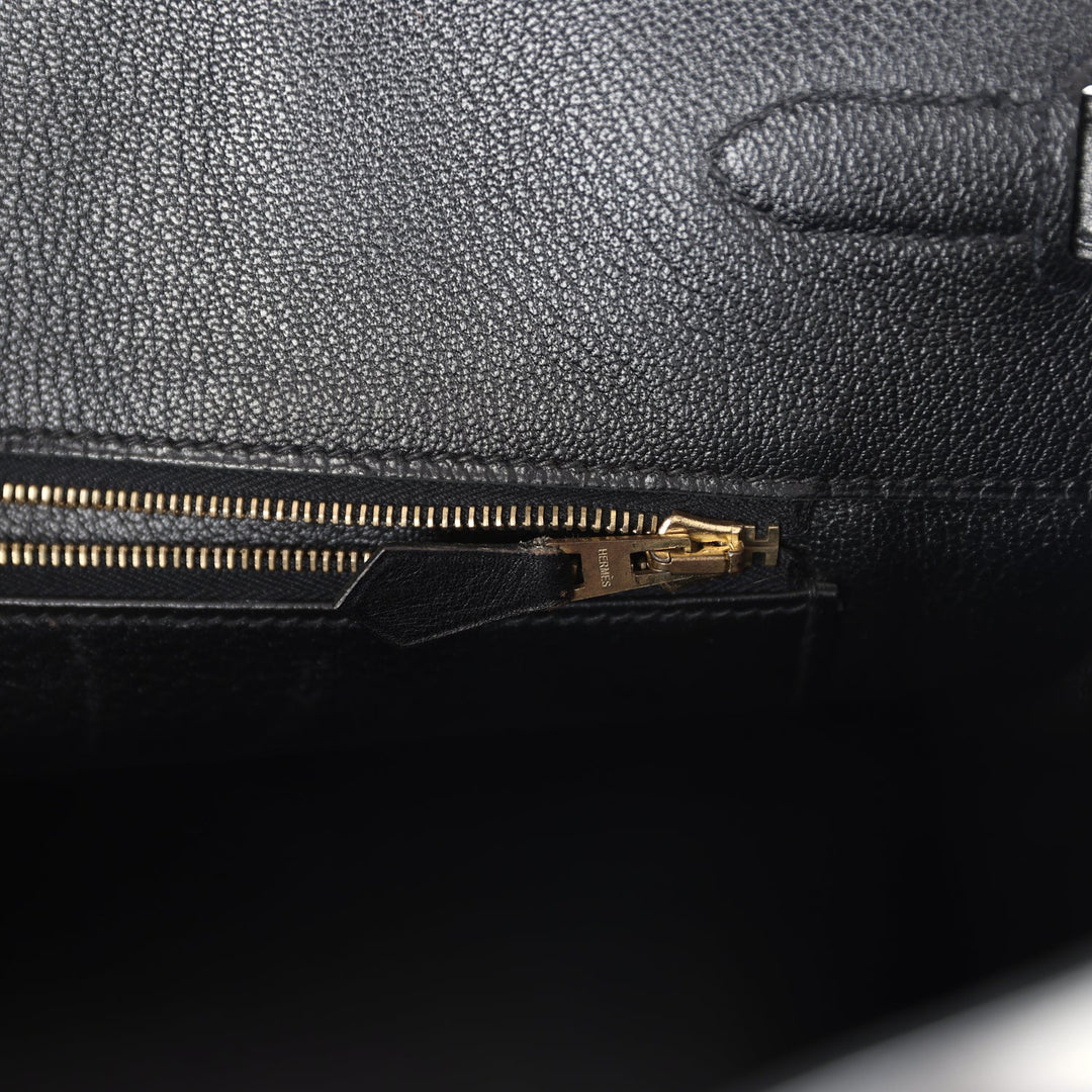 New Hermes Birkin 35 Black Box Gold Hardware