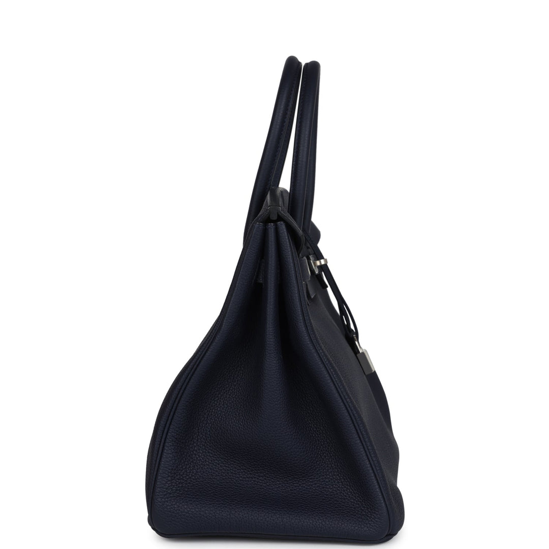 Hermes Birkin 35 Bleu Nuit Togo Palladium Hardware