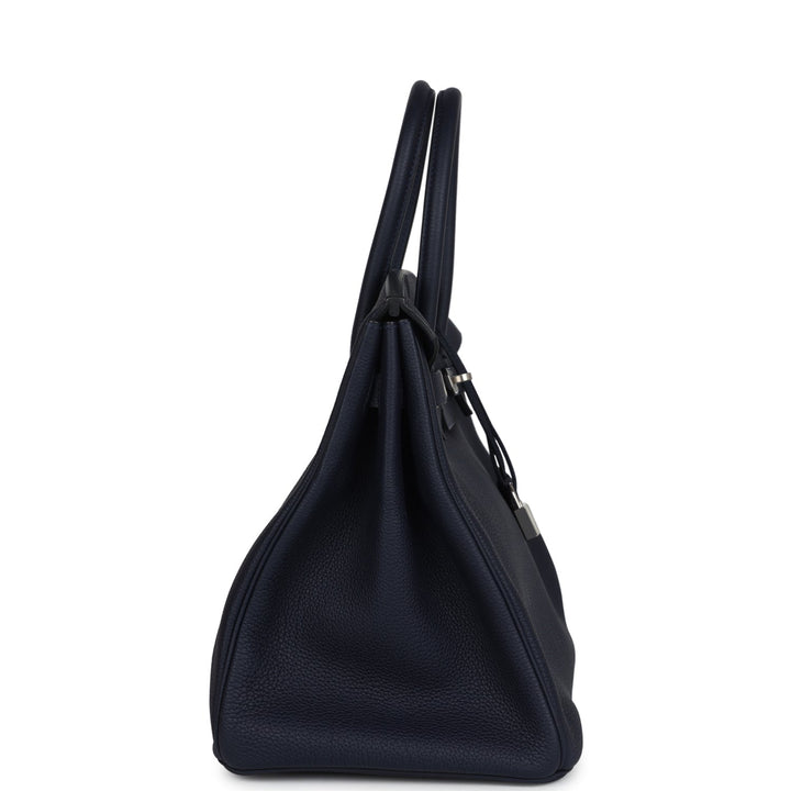 Hermes Birkin 35 Bleu Nuit Togo Palladium Hardware