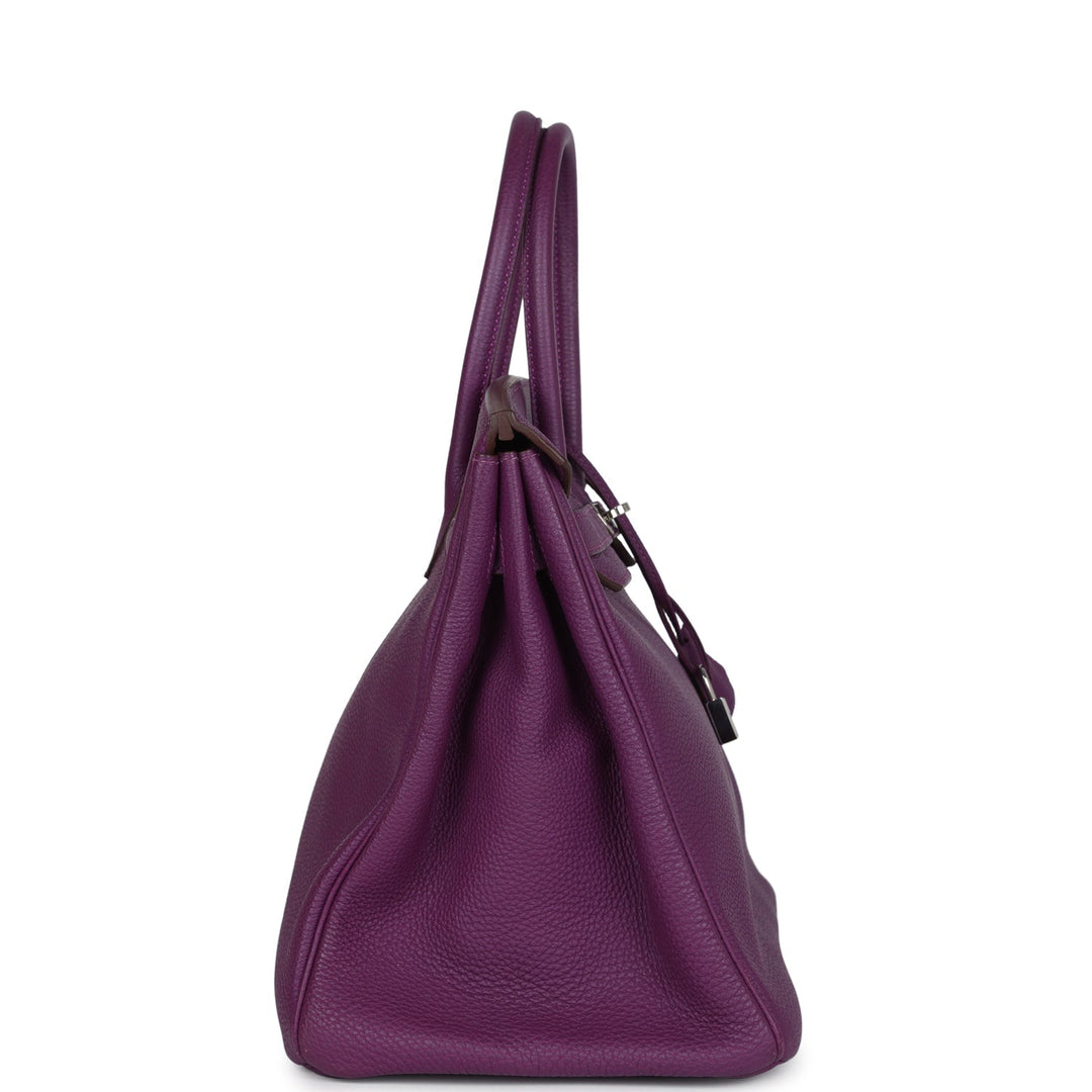 Birkin 35 Anemone Togo Palladium Hardware