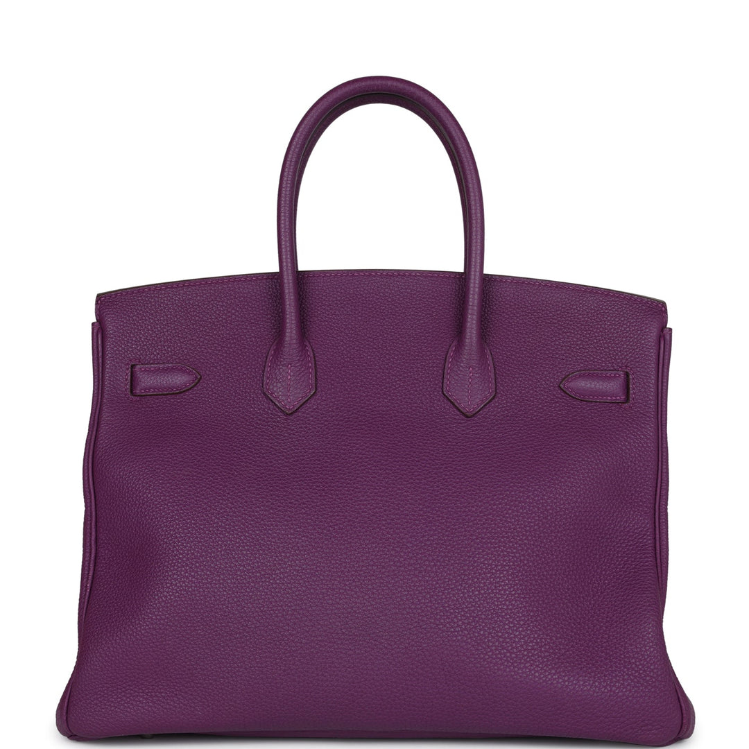 Birkin 35 Anemone Togo Palladium Hardware