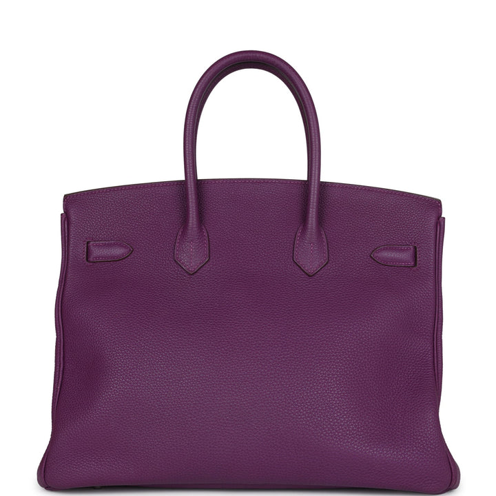 Birkin 35 Anemone Togo Palladium Hardware