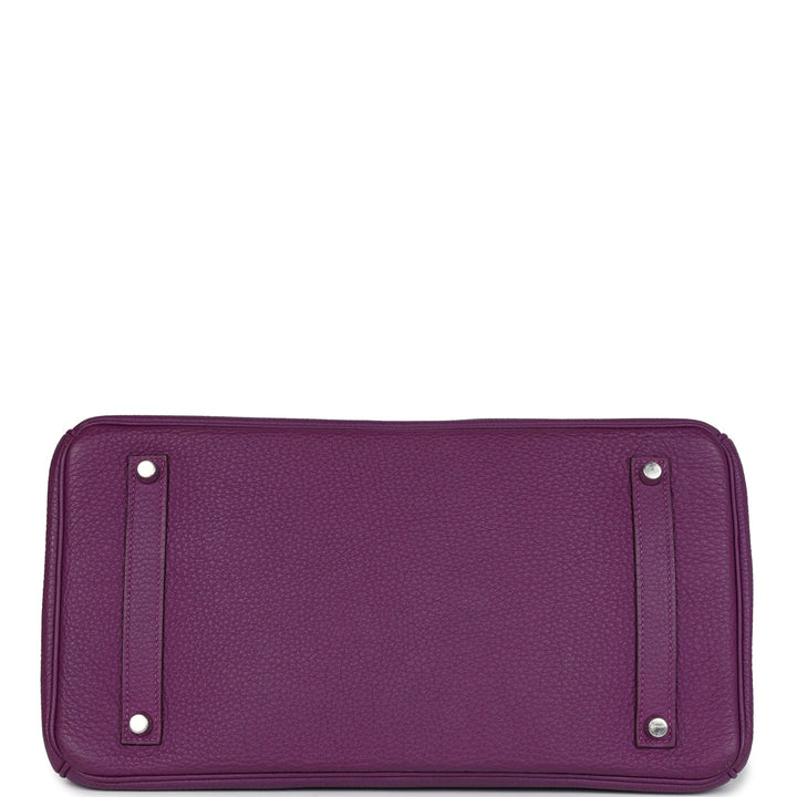 Birkin 35 Anemone Togo Palladium Hardware