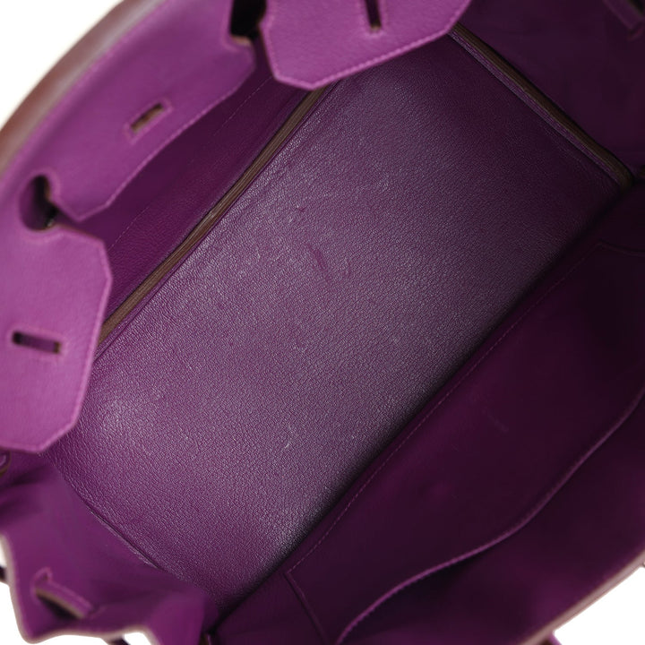 Birkin 35 Anemone Togo Palladium Hardware