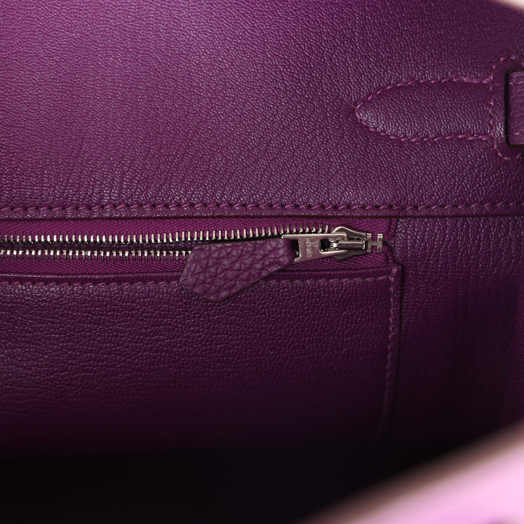 Birkin 35 Anemone Togo Palladium Hardware