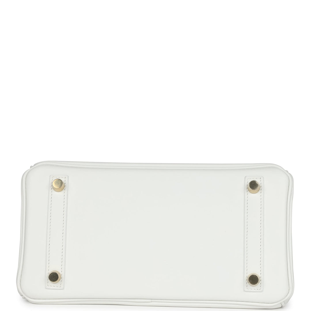 Hermes Birkin 25 New White Swift Gold Hardware