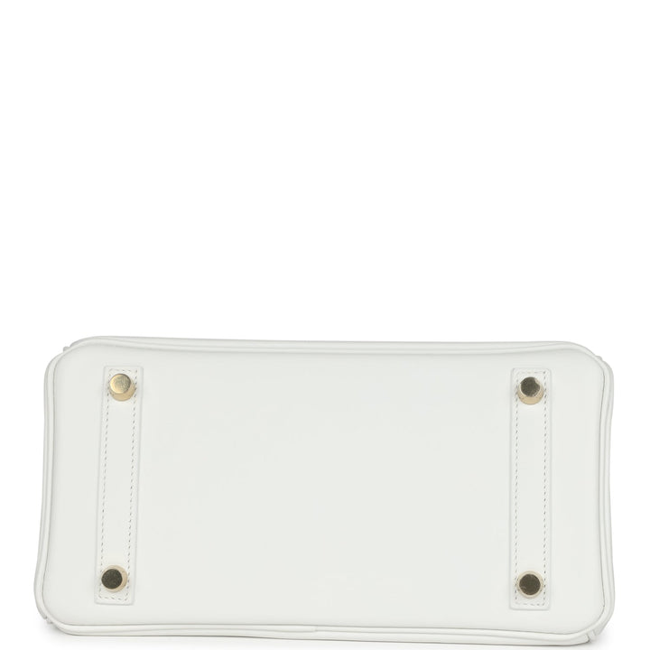 Hermes Birkin 25 New White Swift Gold Hardware