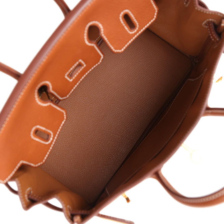 Hermes Birkin 25 Fauve Barenia Faubourg Gold Hardware