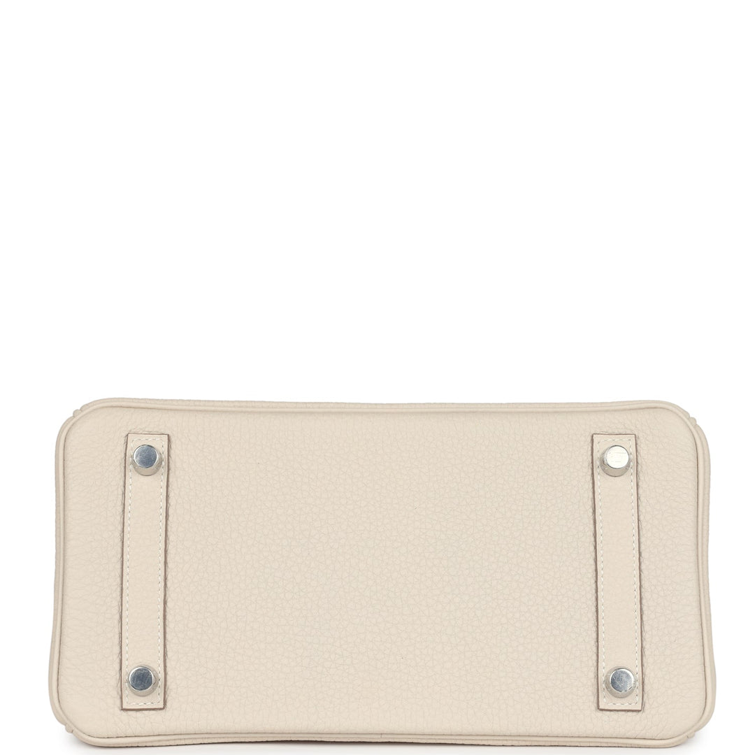 Hermes Birkin 25 Craie Togo Palladium Hardware