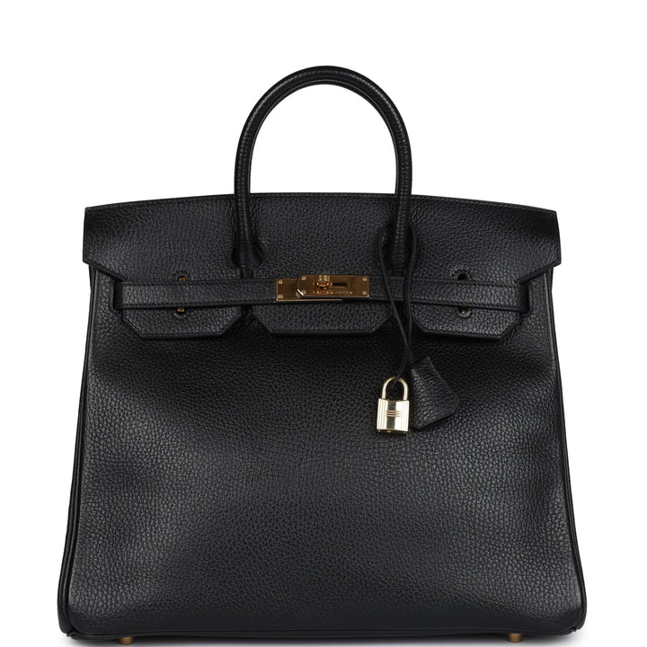 Hermes HAC Birkin 32 Black Ardennes Gold Hardware