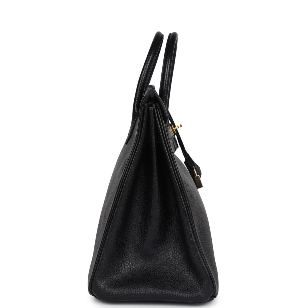 Hermes HAC Birkin 32 Black Ardennes Gold Hardware