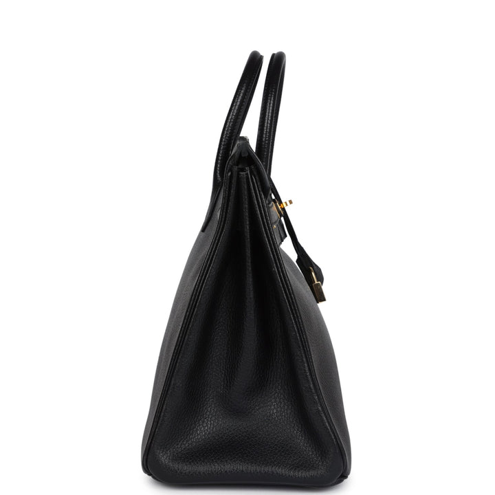 Hermes HAC Birkin 32 Black Ardennes Gold Hardware