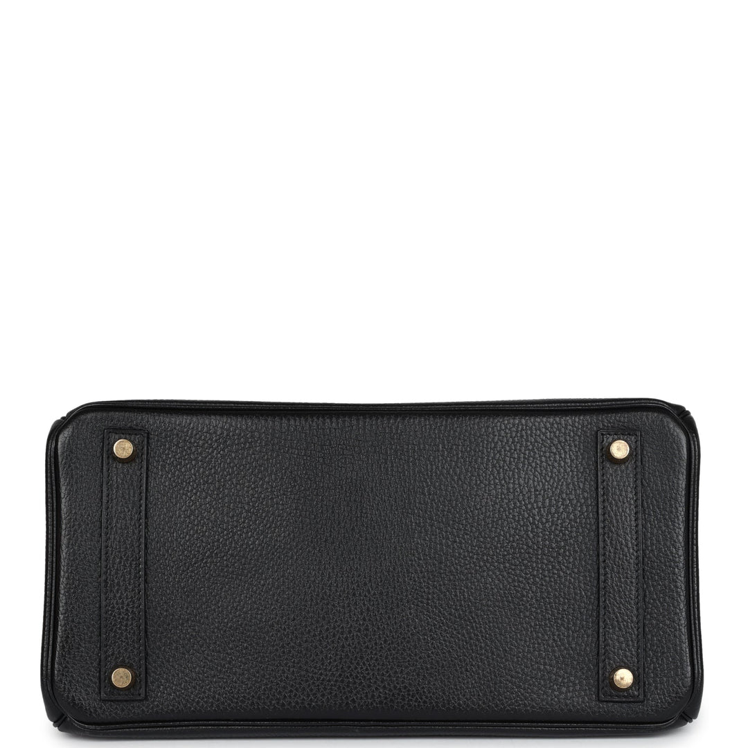 Hermes HAC Birkin 32 Black Ardennes Gold Hardware