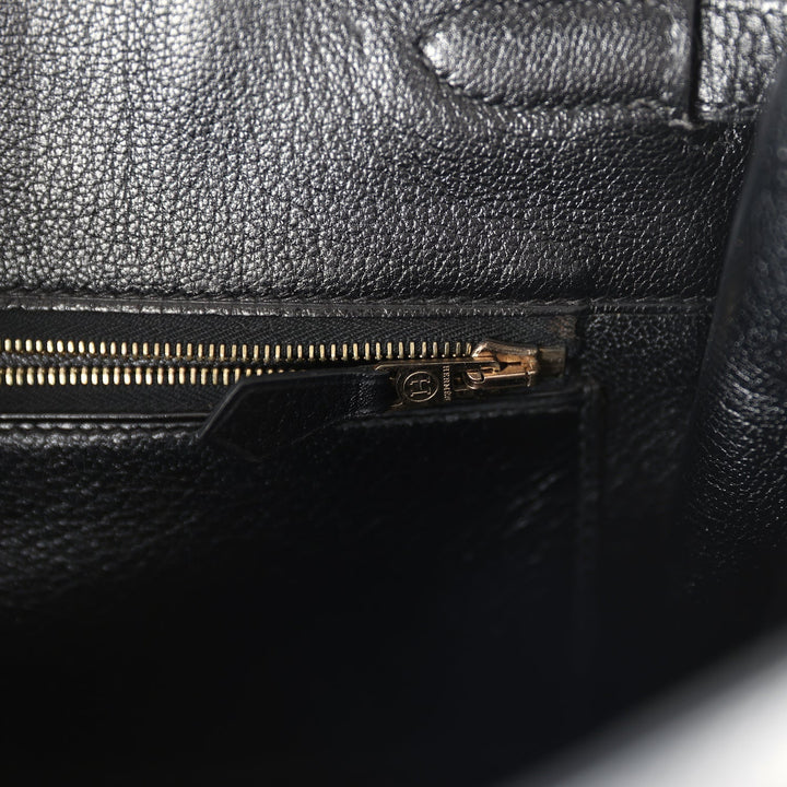 Hermes HAC Birkin 32 Black Ardennes Gold Hardware