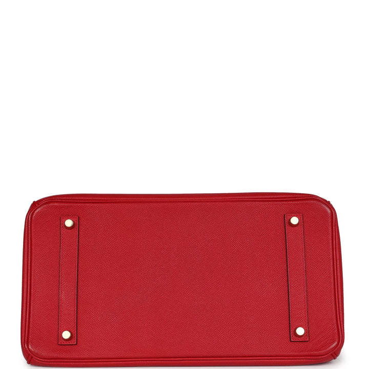 Hermes Birkin 35 Rouge Casaque Epsom Gold Hardware