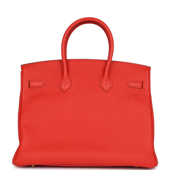 Hermes Birkin 35 Capucine Togo Gold Hardware