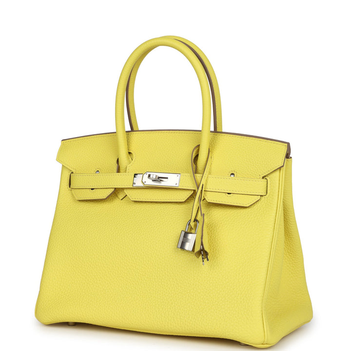 Hermes Birkin 30 Lime Clemence Palladium Hardware