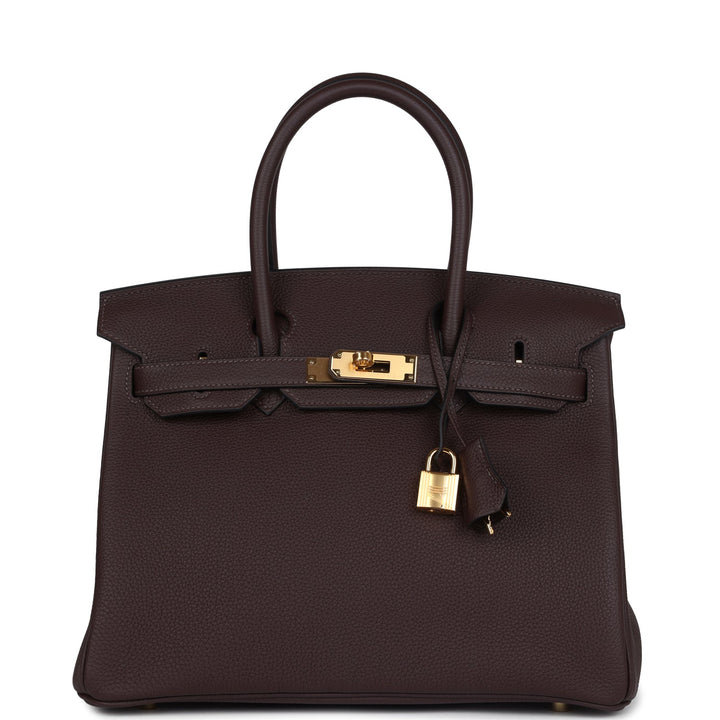 Hermes Birkin 30 Chocolat Togo Gold Hardware