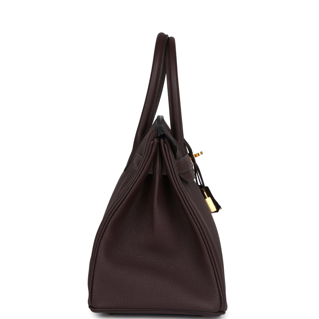 Hermes Birkin 30 Chocolat Togo Gold Hardware