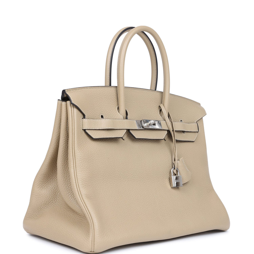 New Hermes Birkin 35 Trench Togo Palladium Hardware