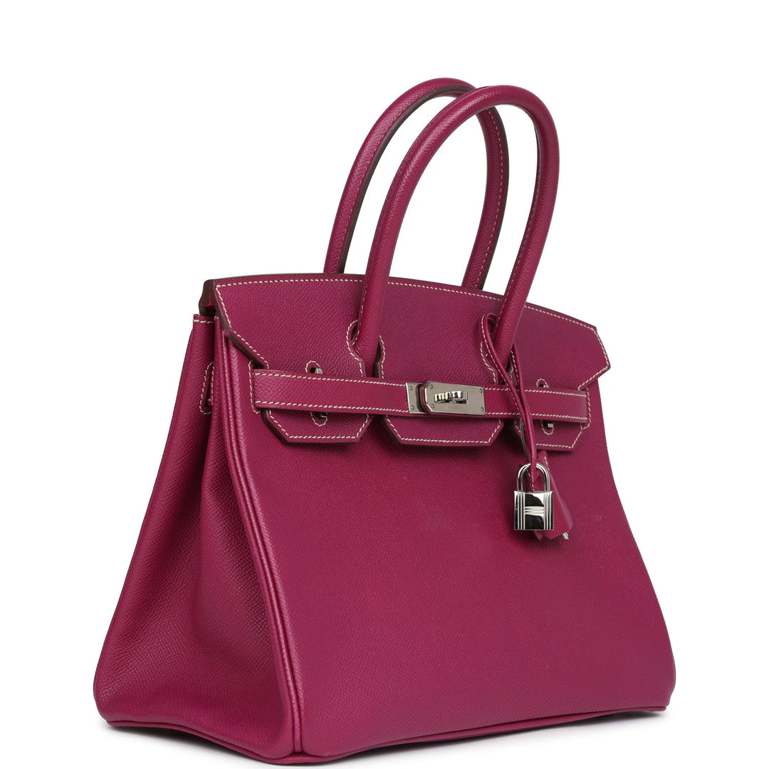 Hermes Birkin 30 Tosca Candy Epsom Palladium Hardware