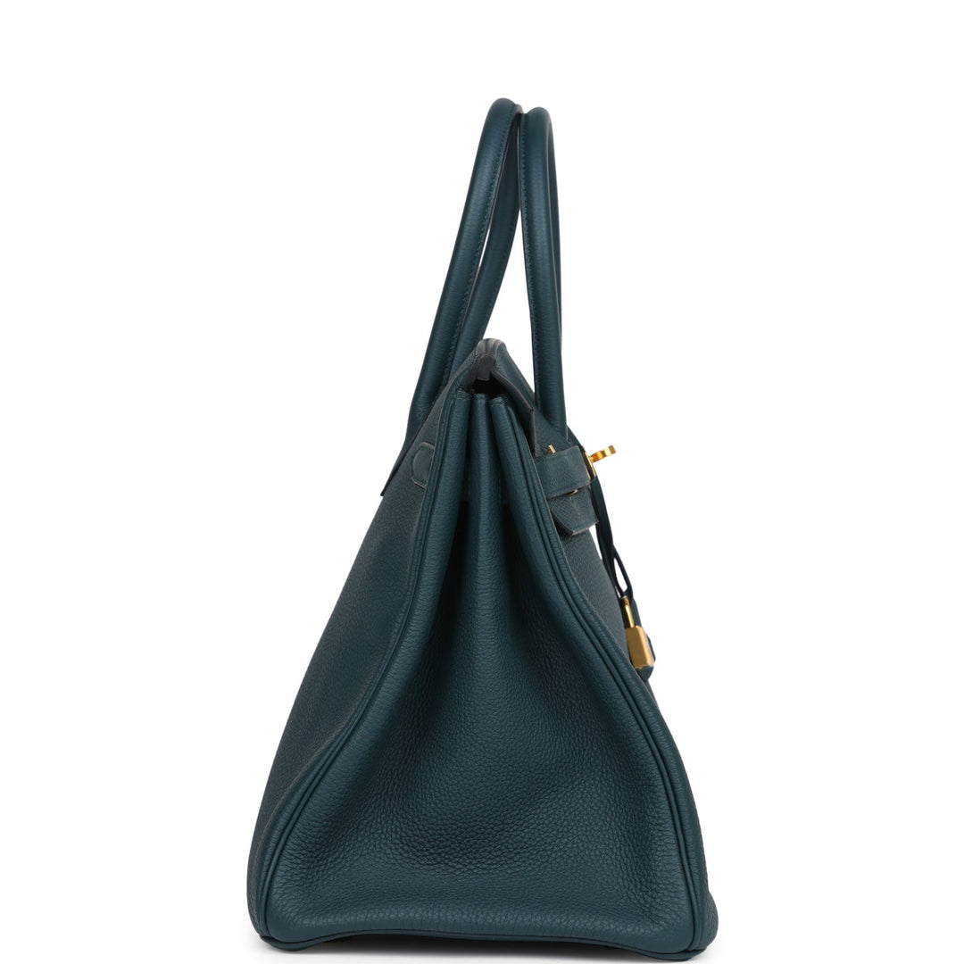 Hermes Birkin 35 Vert Cypress Togo Gold Hardware
