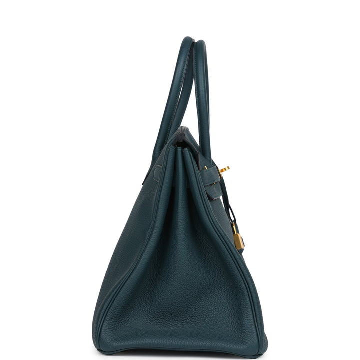 Hermes Birkin 35 Vert Cypress Togo Gold Hardware