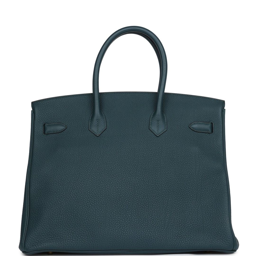 Hermes Birkin 35 Vert Cypress Togo Gold Hardware
