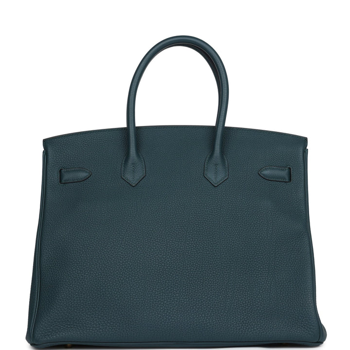 Hermes Birkin 35 Vert Cypress Togo Gold Hardware