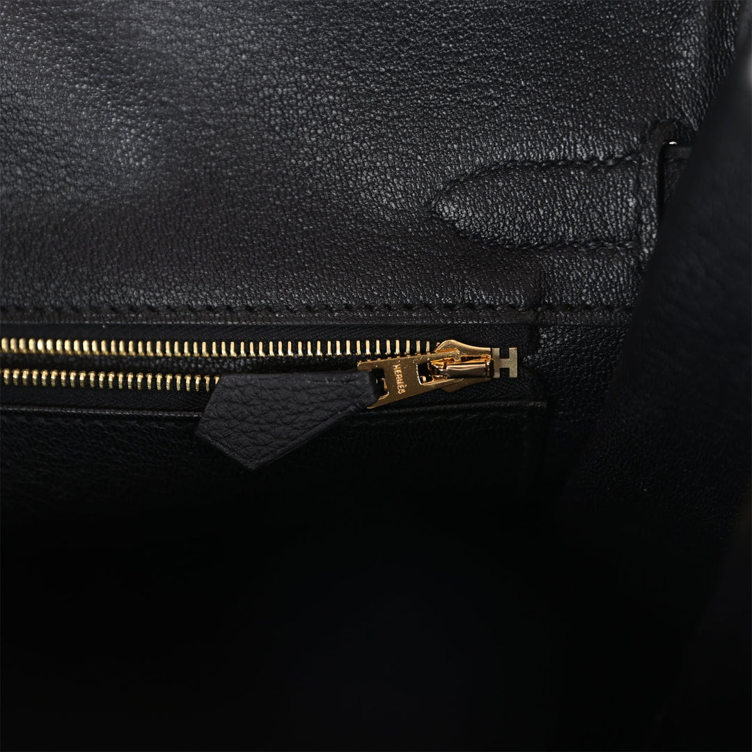 Hermes Birkin 30 Black Togo Gold Hardware