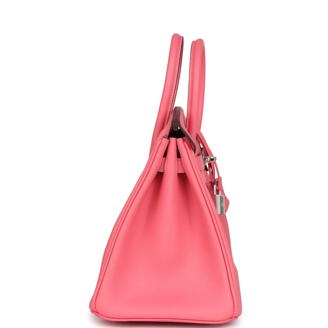 Hermes Birkin 25 Rose Azalee Swift Palladium Hardware