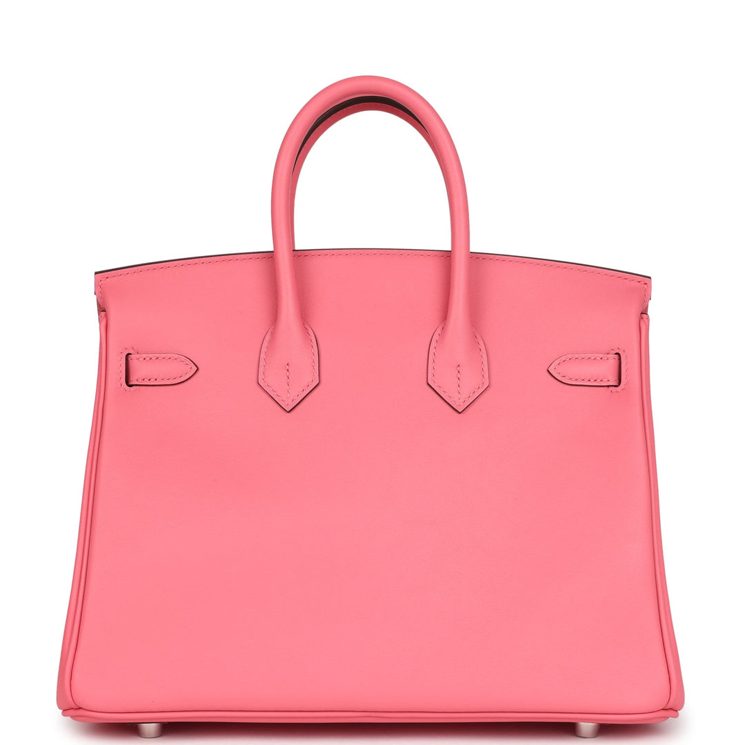 Hermes Birkin 25 Rose Azalee Swift Palladium Hardware