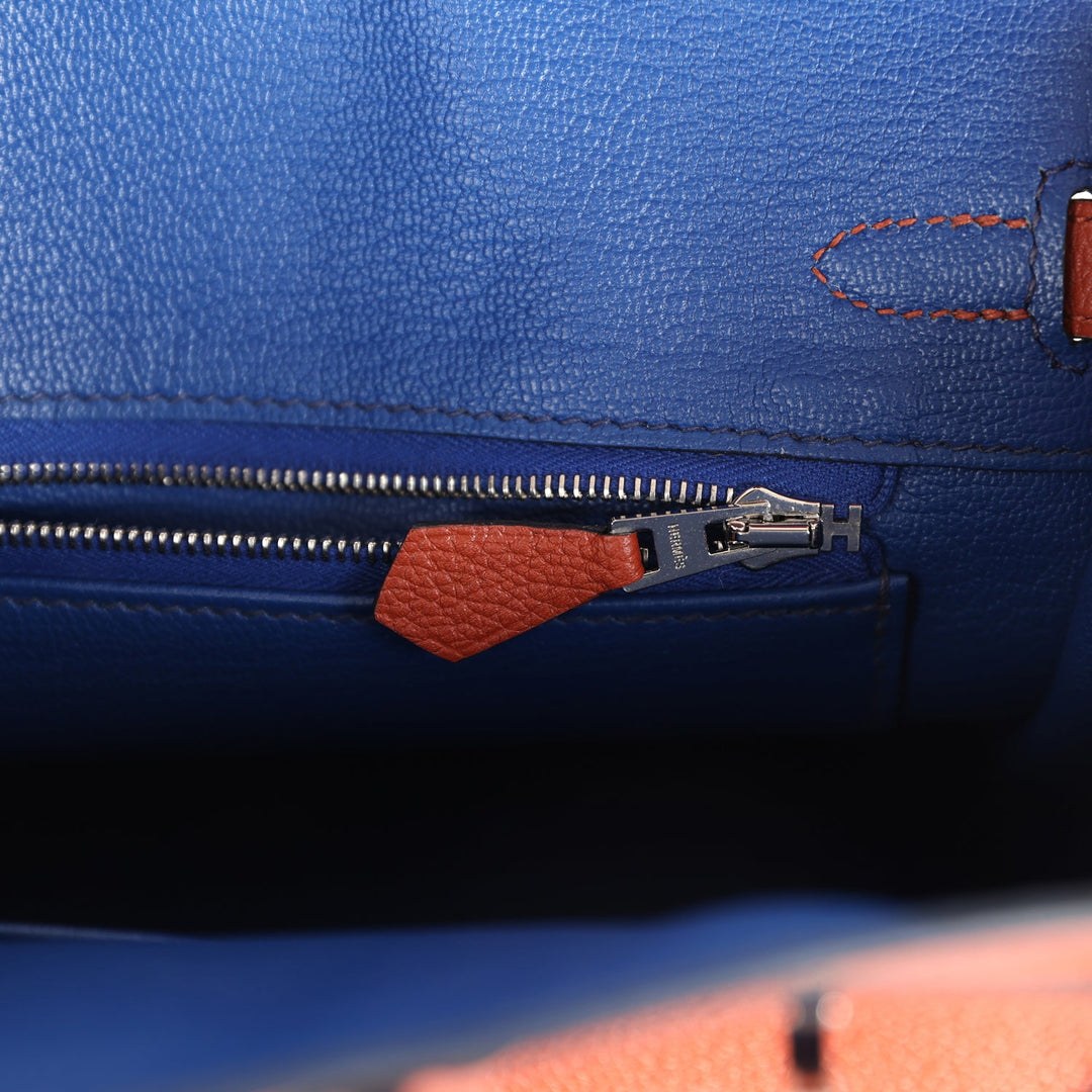 Hermes Birkin 25 Cuirve Verso Taurillon Novillo Palladium Hardware