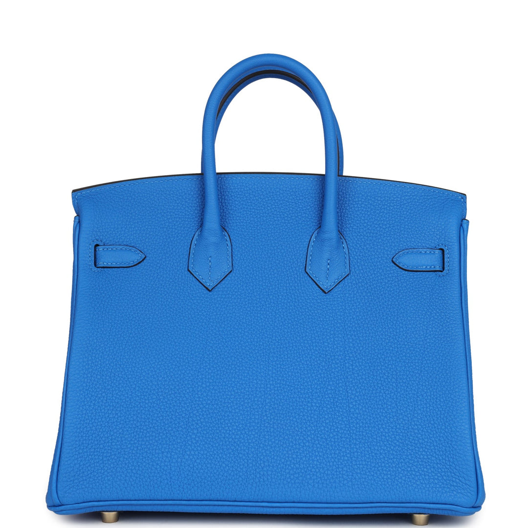 Hermes Birkin 25 Bleu Hydra Togo Gold Hardware