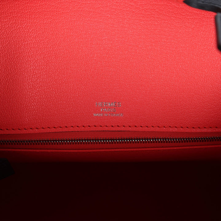 Hermes Casaque Birkin Sellier 30 Rouge Sellier and BleNewIndigo Epsom Palladium Hardware