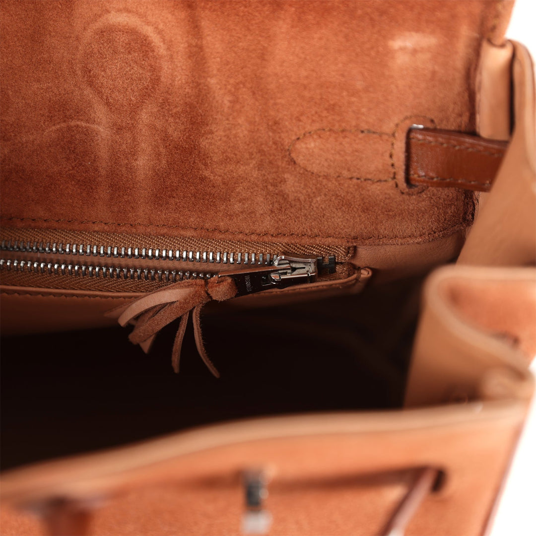 Hermes Birkin 25 Noisette Doblis and Box Palladium Hardware