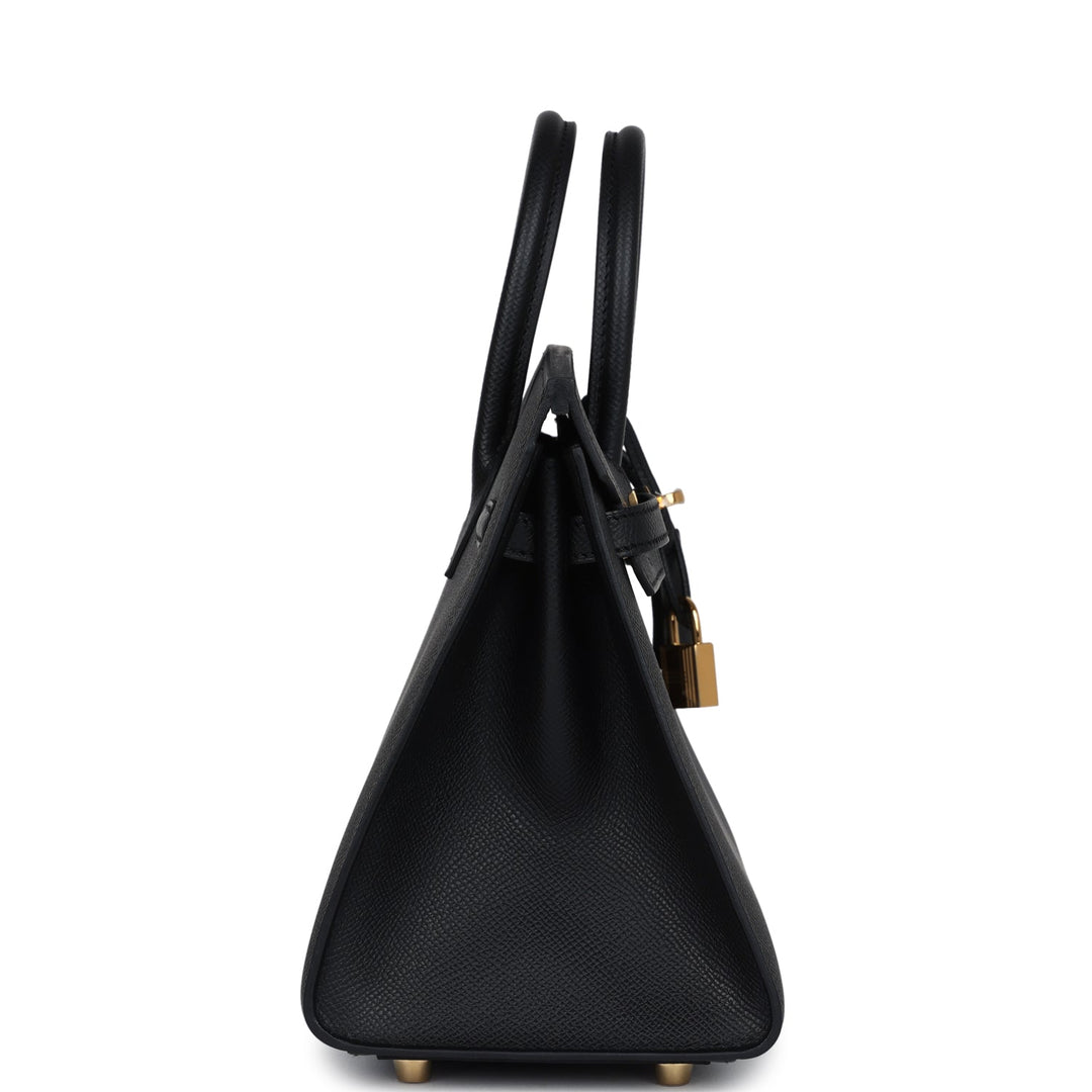 Hermes Birkin Sellier 25 Black Epsom Gold Hardware