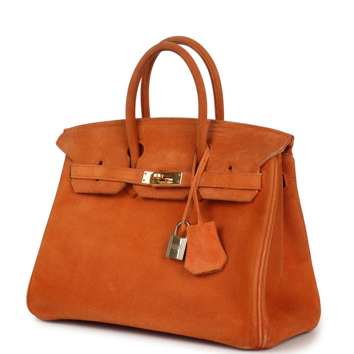 New Hermes Birkin 25 Orange Doblis Gold Hardware