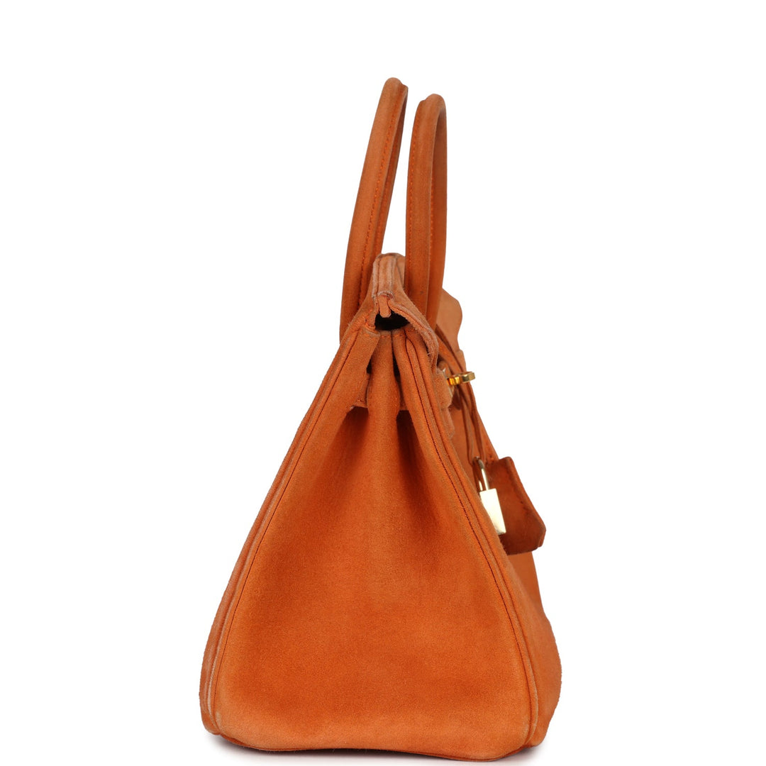 New Hermes Birkin 25 Orange Doblis Gold Hardware
