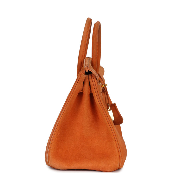 New Hermes Birkin 25 Orange Doblis Gold Hardware