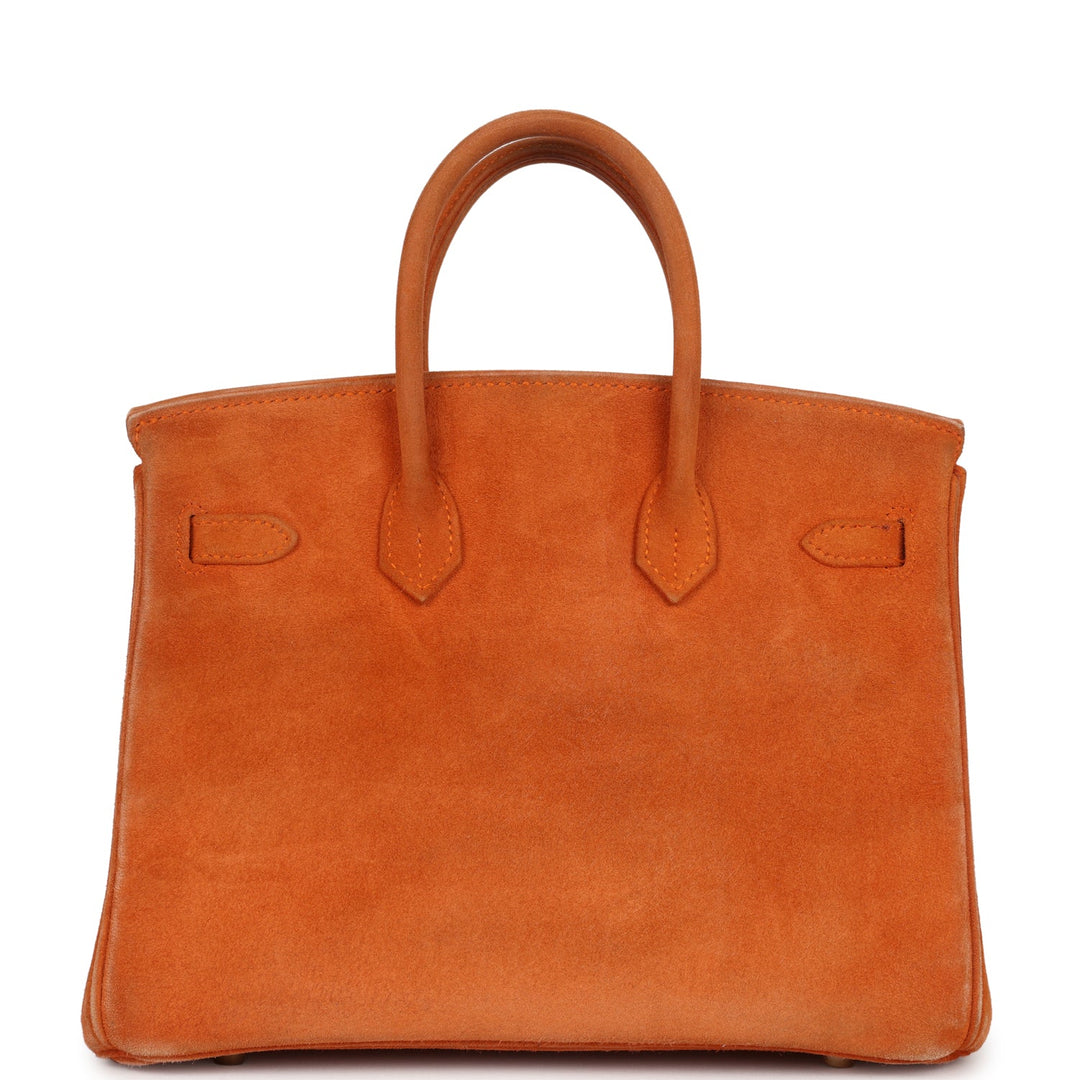 New Hermes Birkin 25 Orange Doblis Gold Hardware