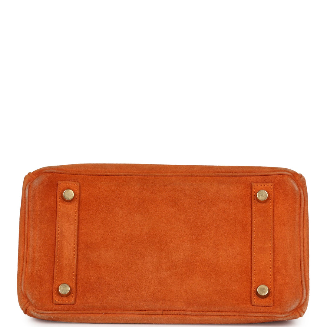New Hermes Birkin 25 Orange Doblis Gold Hardware