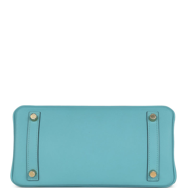Hermes Birkin 25 Bleu Saint Cyr Swift Gold Hardware