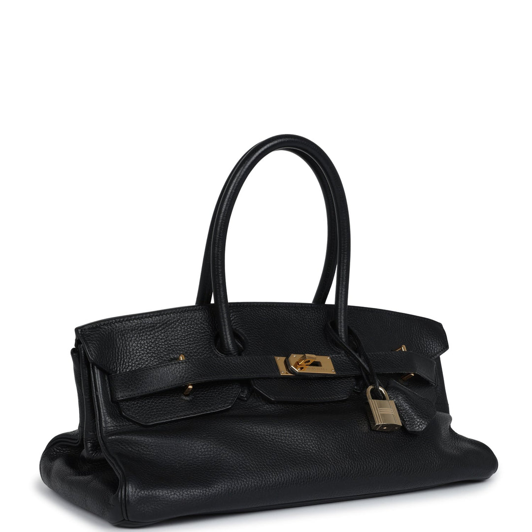 Hermes Shoulder Birkin 42 JPG Black Clemence Gold Hardware