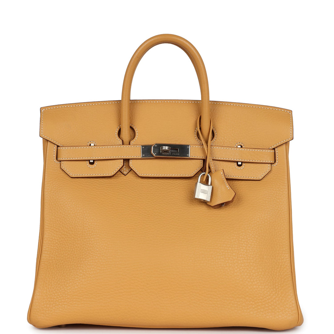 Hermes Birkin HAC 32 Natural Sable Fjord Brushed Palladium Hardware